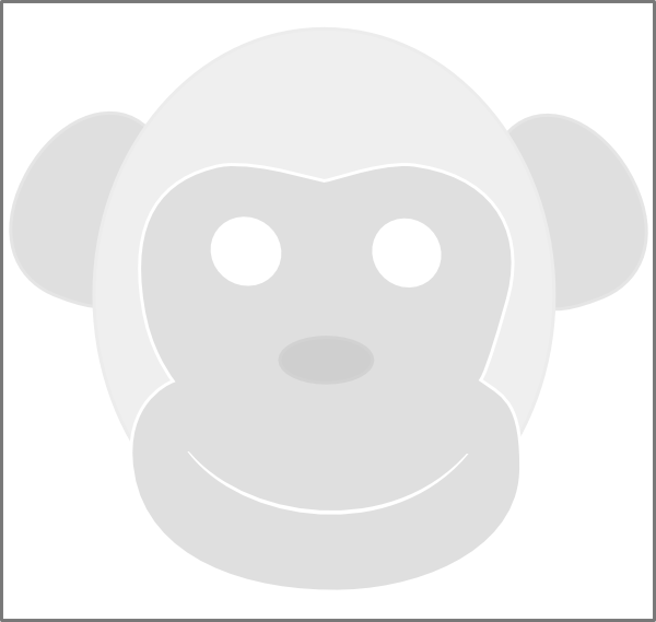 clipart monkey grey