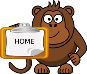 clipart monkey home
