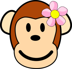 monkey clipart lady