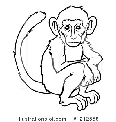 monkey clipart sketch