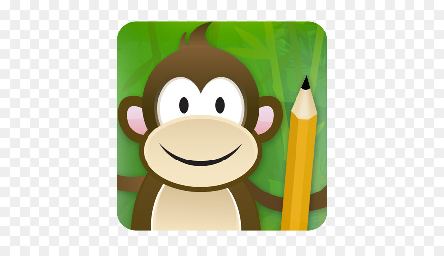 Cartoon writing green transparent. Clipart monkey pencil
