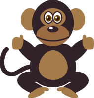 clipart monkey pig