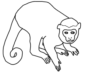 clipart monkey simple