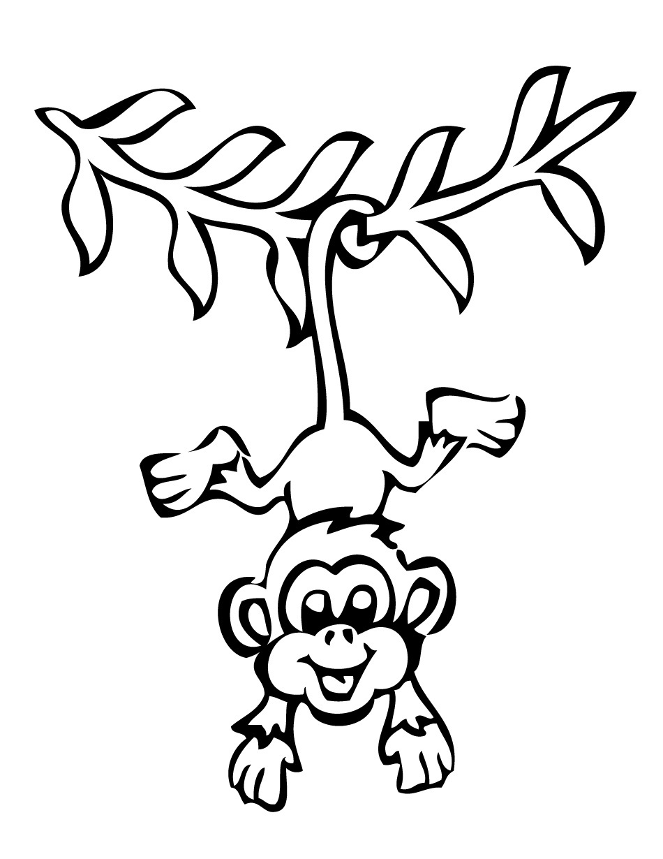 monkeys clipart sketch