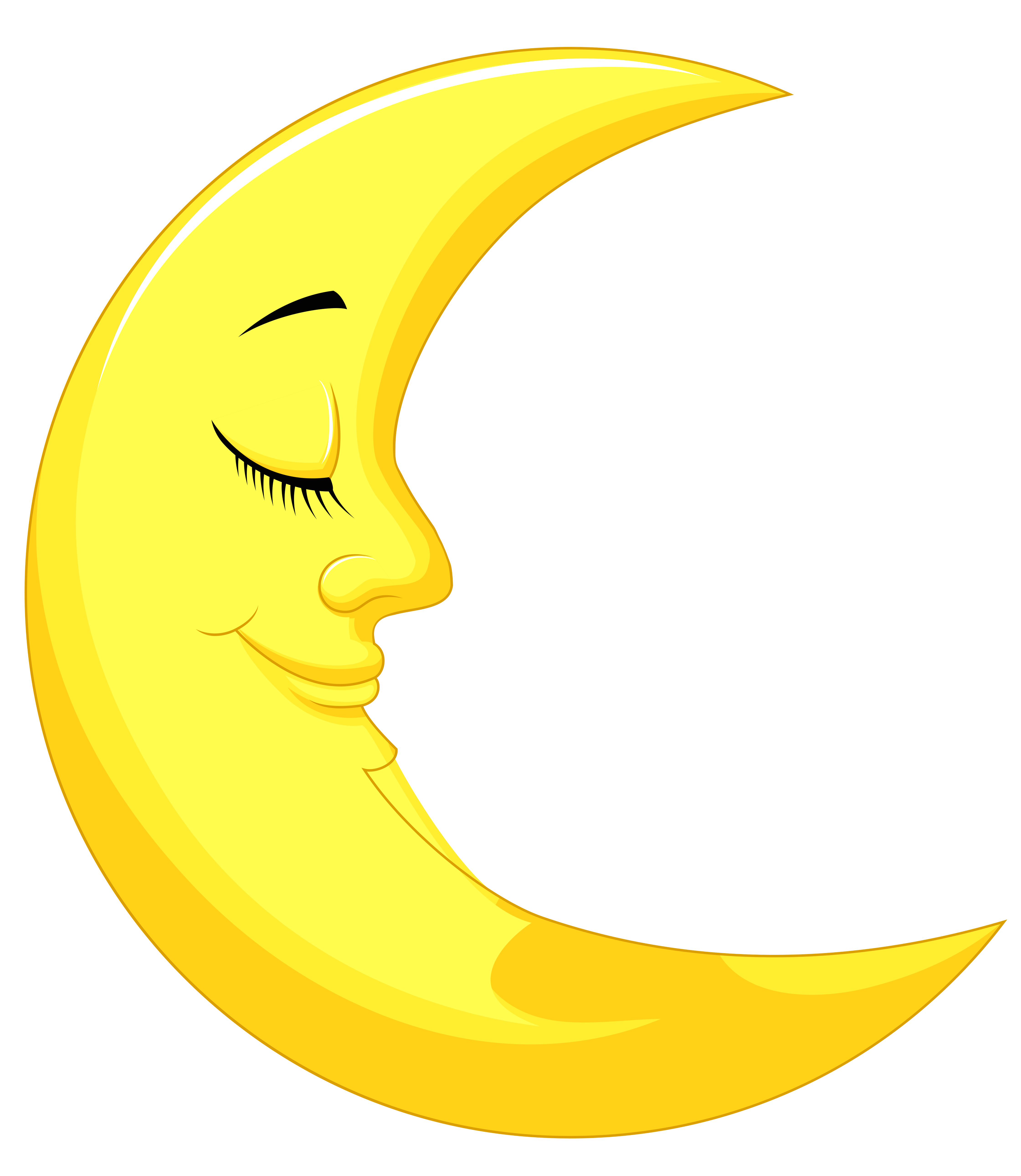 Moon clipart symbol. Cute yellow png picture