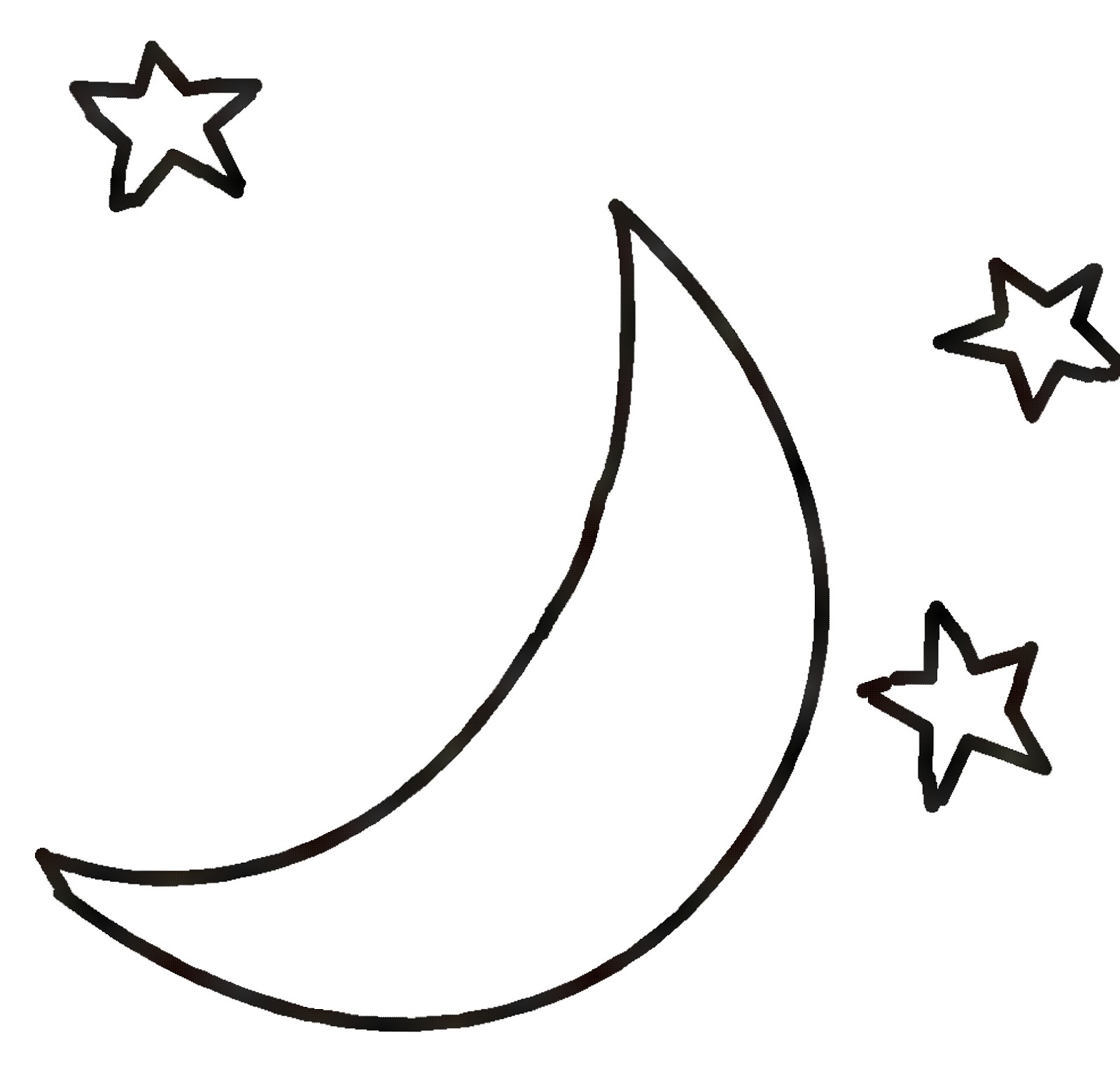 moon clipart black and white