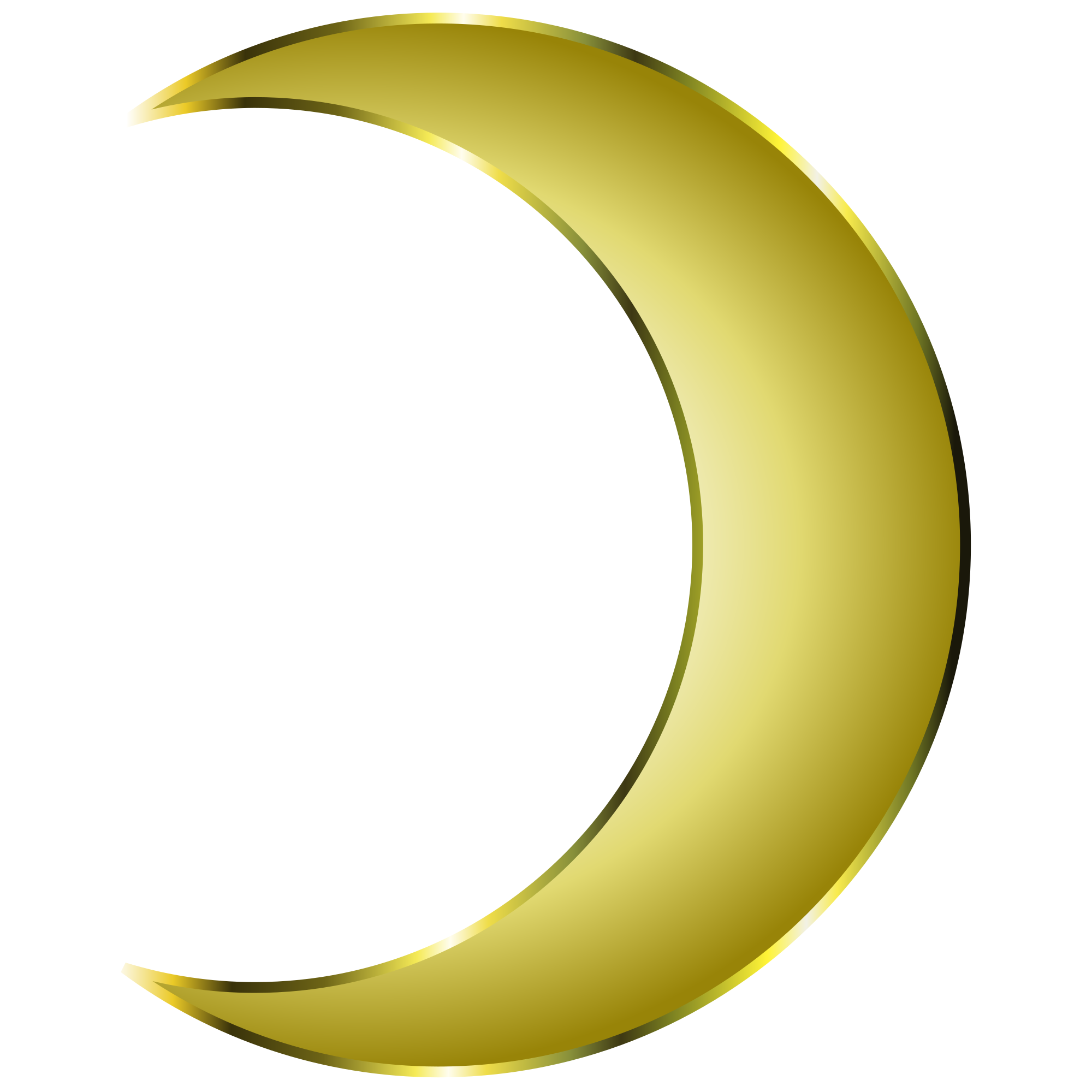 clipart moon crescent shape