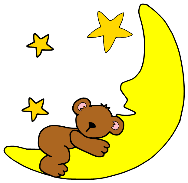 clipart bed moon