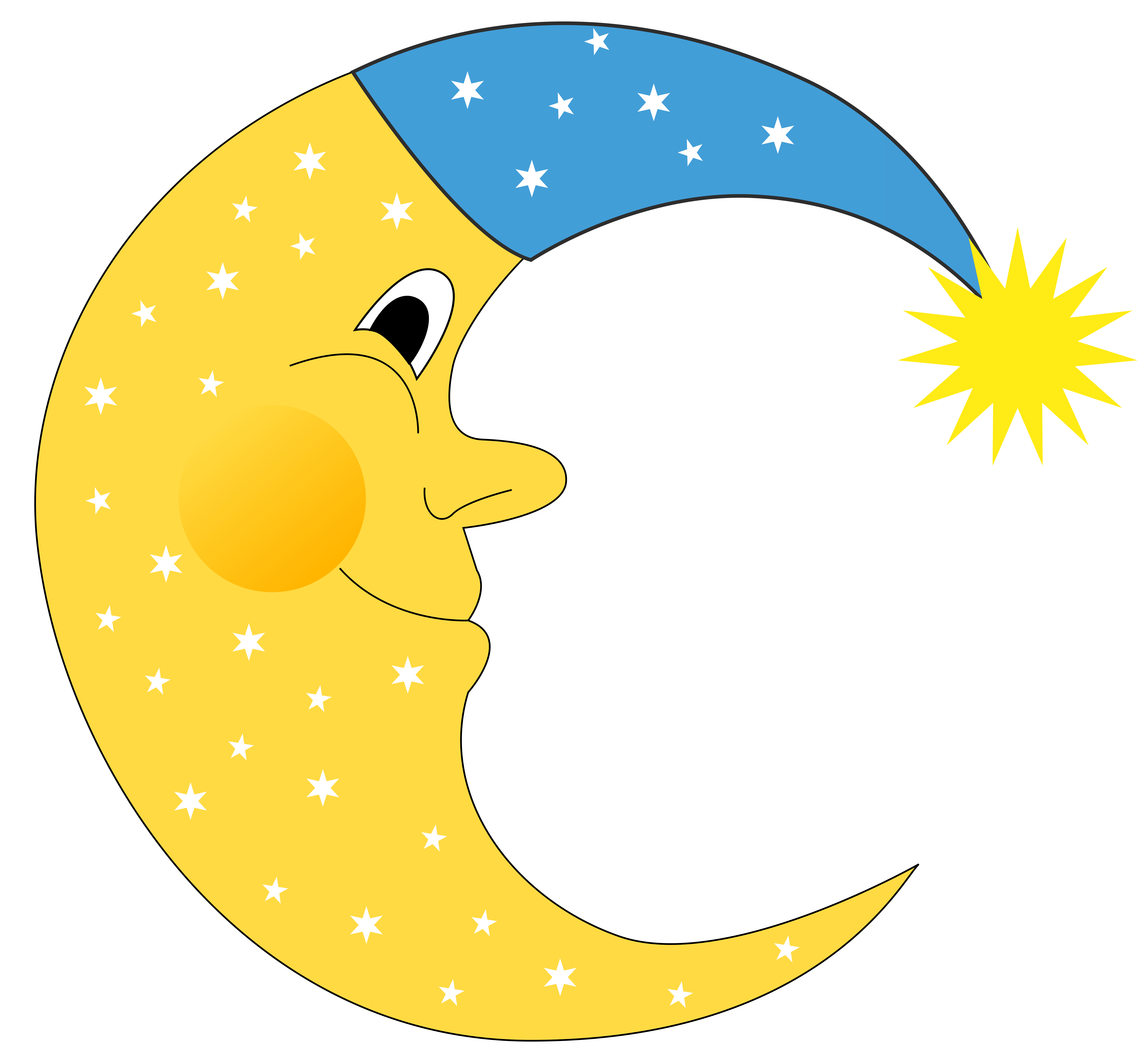 Moon vector png. Transparent cute clipart gallery