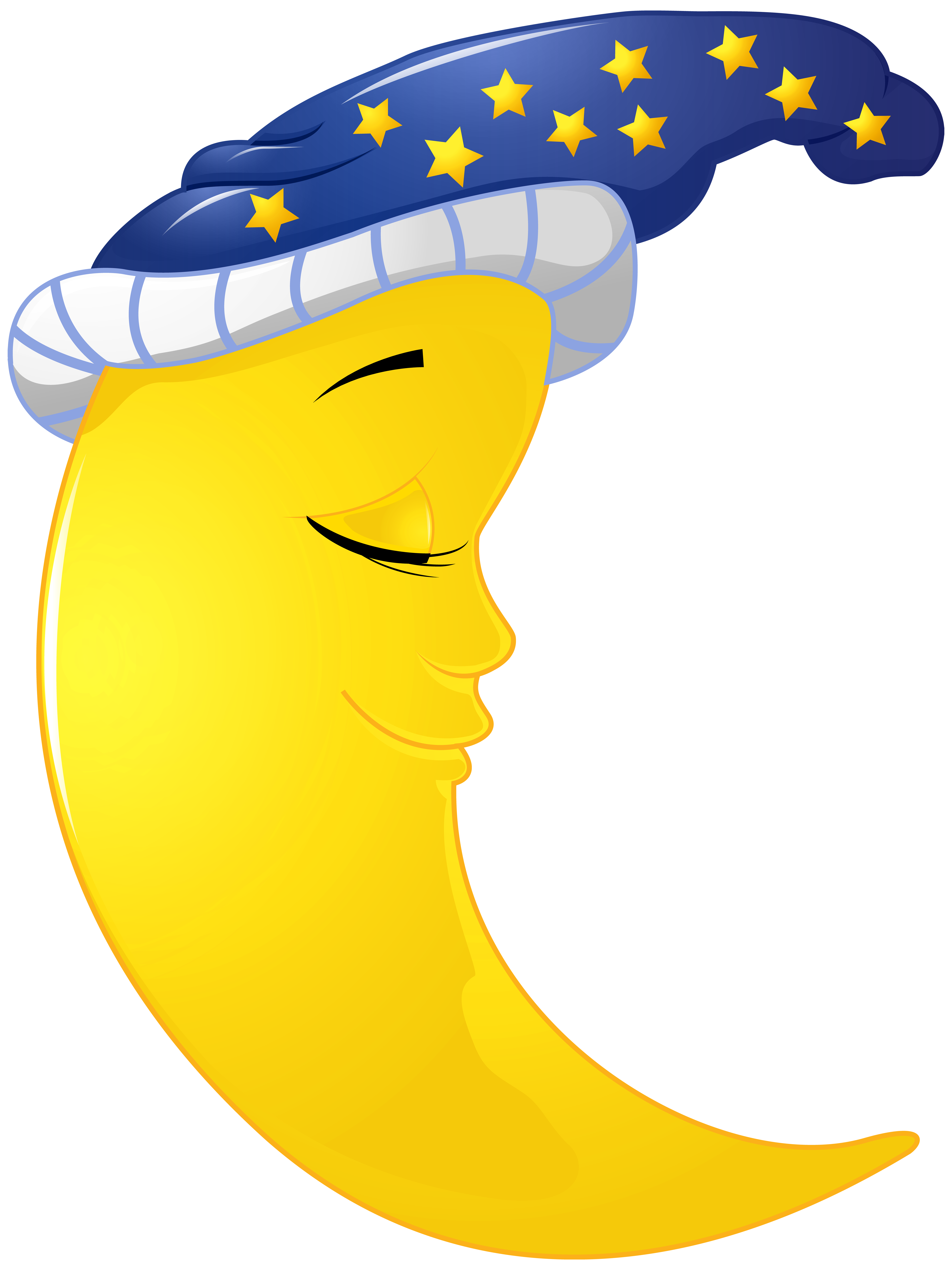 clipart smile moon