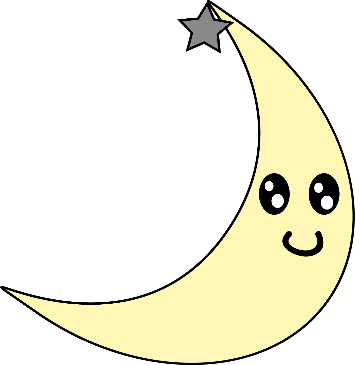 Clipart moon cute, Clipart moon cute Transparent FREE for download on WebStockReview 2020