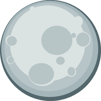 clipart moon detailed