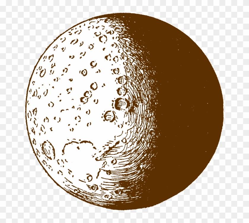clipart moon detailed
