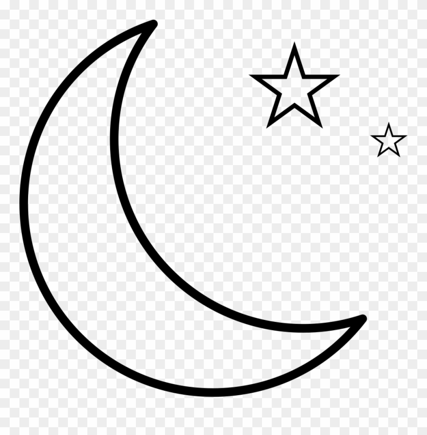 clipart moon drawing