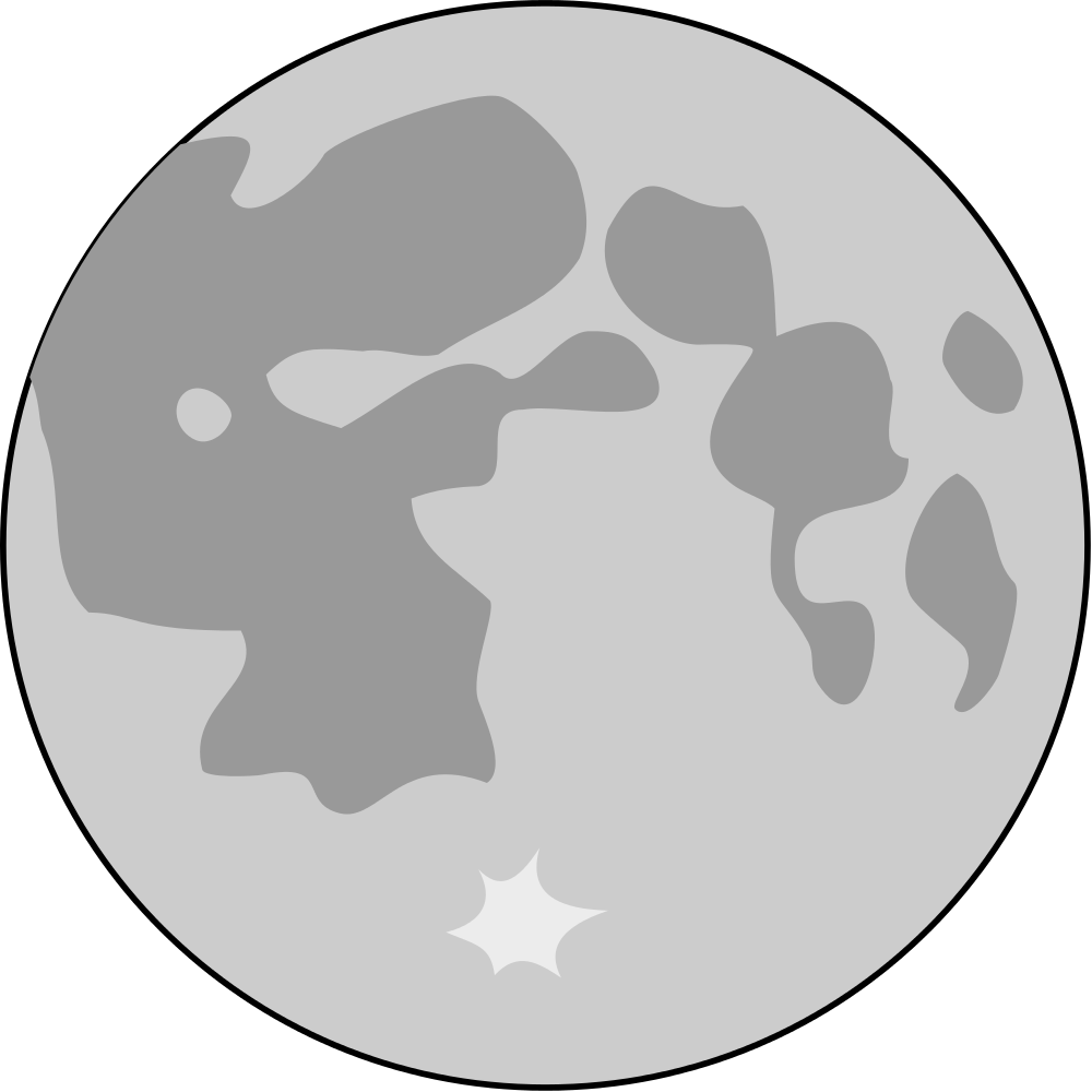 clipart moon drawing