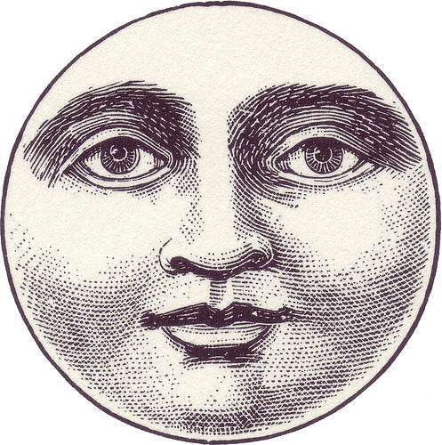 moon clipart face