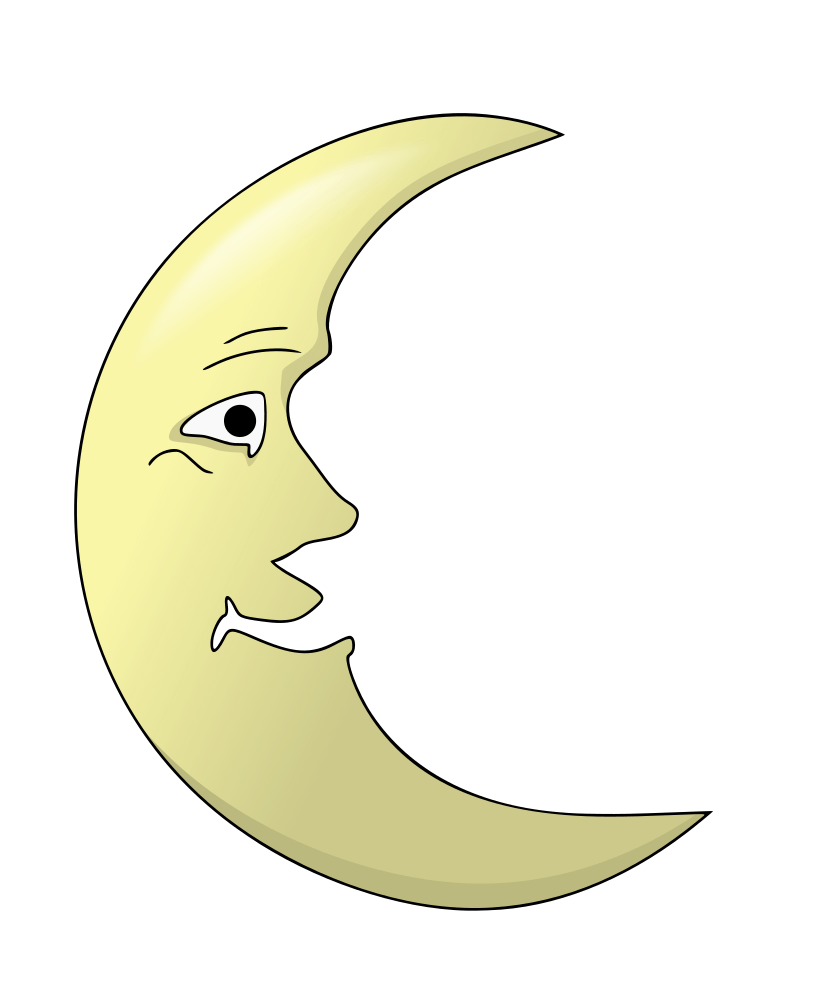 moon clipart face