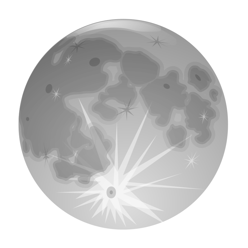 clipart moon outer space