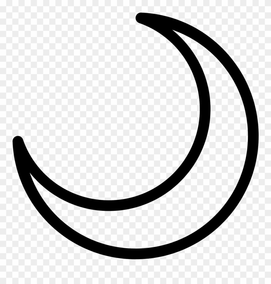clipart moon outline