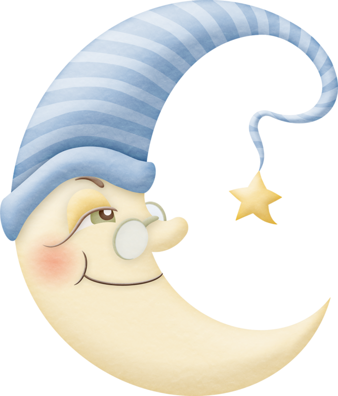 clipart moon person