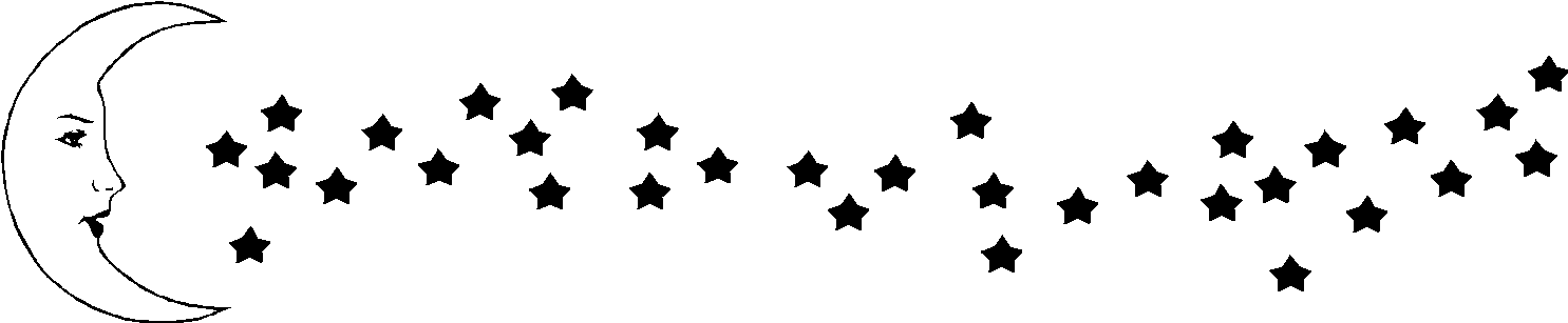 Sketches of stars and. Clipart moon shooting star