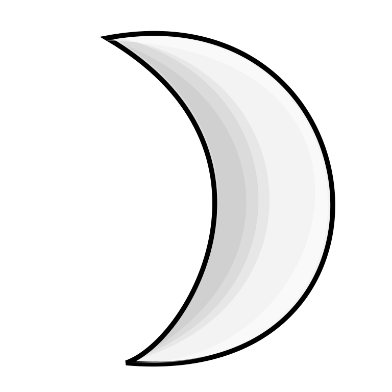 clipart moon sliver