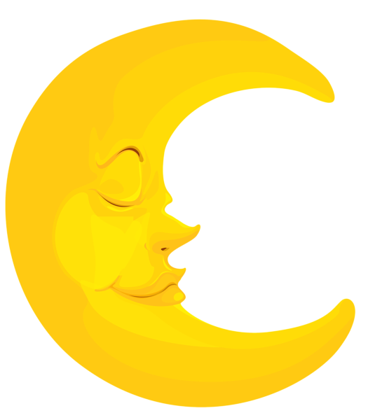 clipart moon smiling