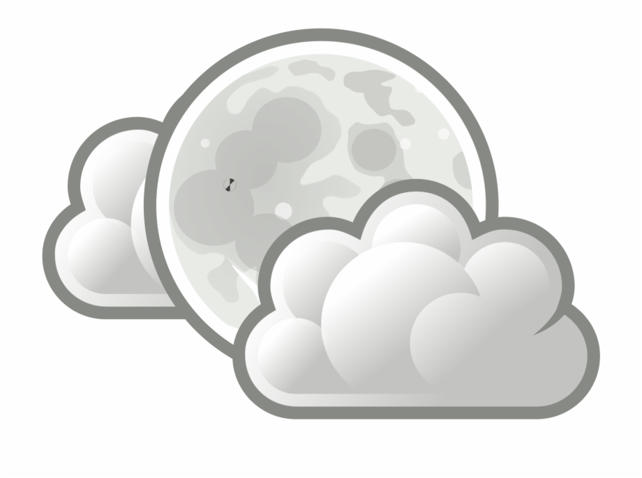 clipart moon weather
