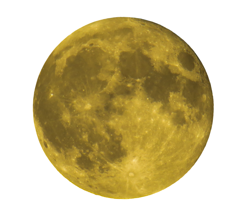 clipart moon yellow