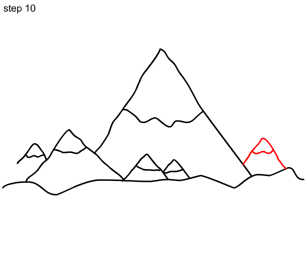 clipart mountain drawing