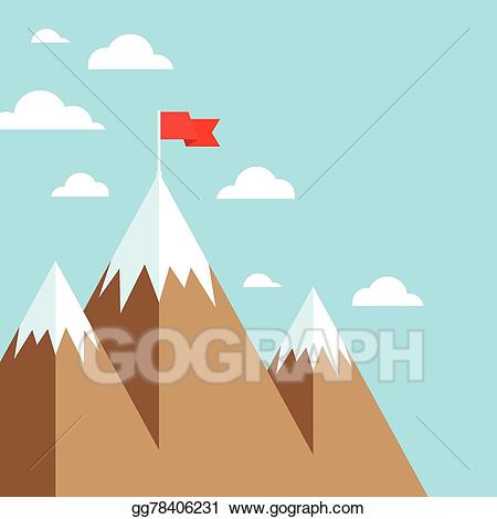 flag clipart mountain