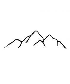 mountain clipart line drawing