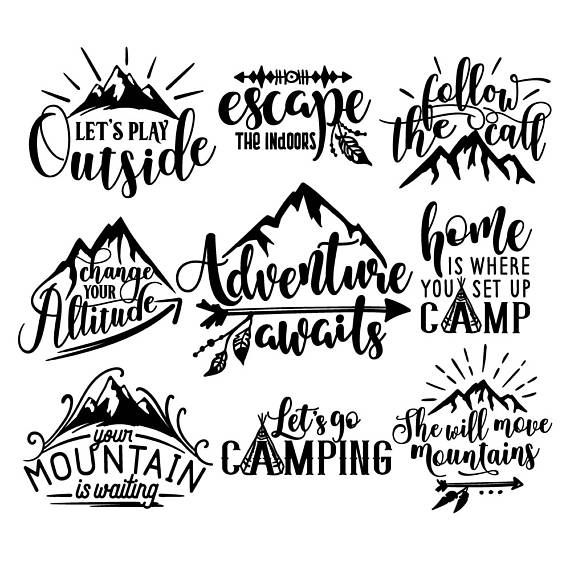 outdoors clipart simple mountain