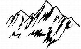 clipart mountain outline