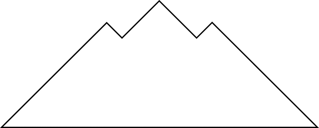 mountain clipart outline