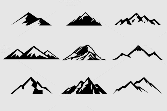 mountain clipart shape