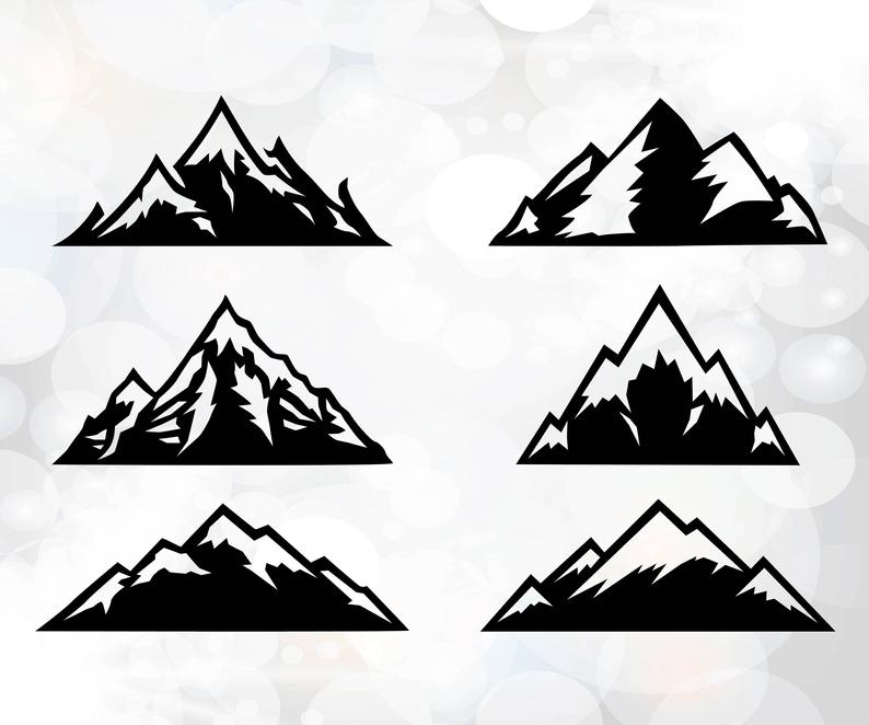 mountain clipart silhouette