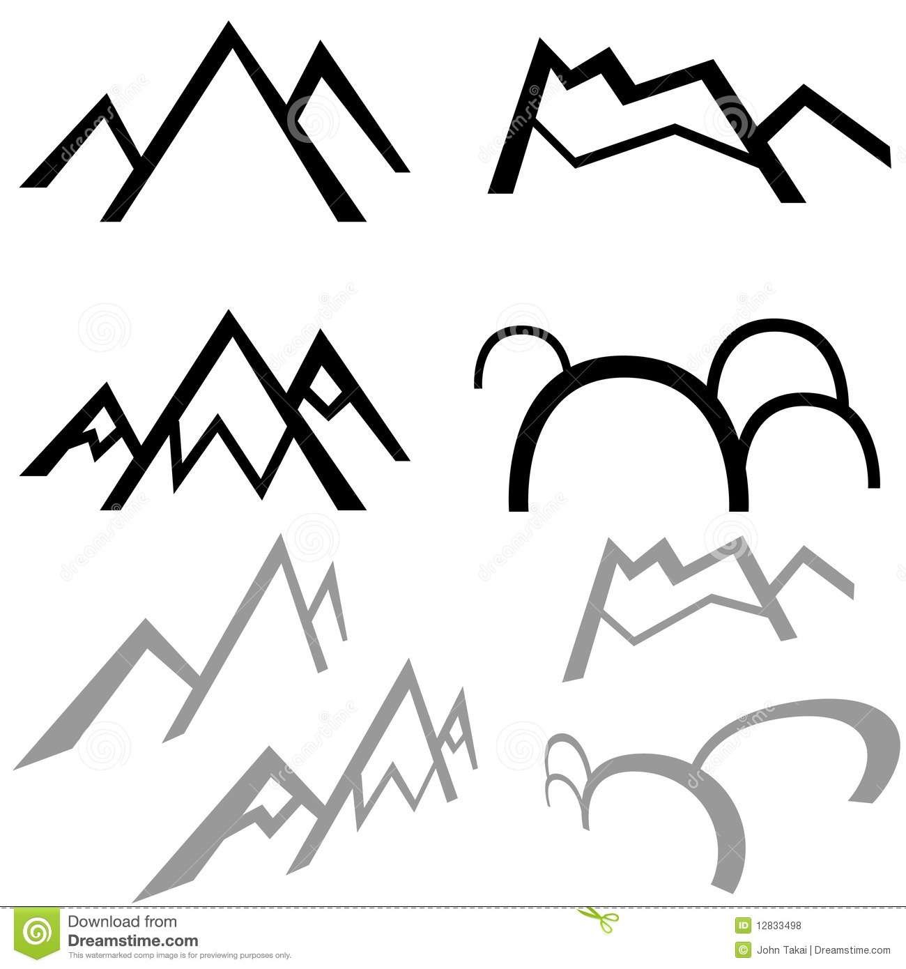 clipart mountain simple
