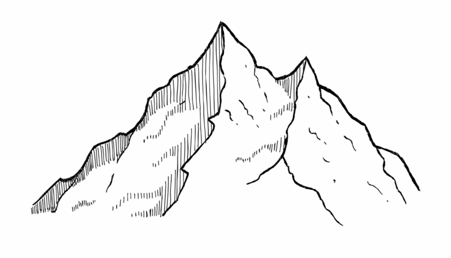 clipart mountain sketch