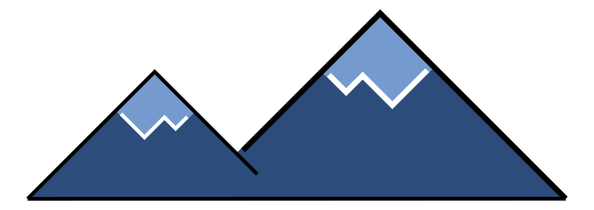 Minimal icon big image. Clipart mountain snow mountain
