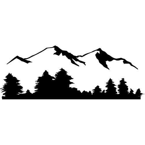 clipart mountains outline