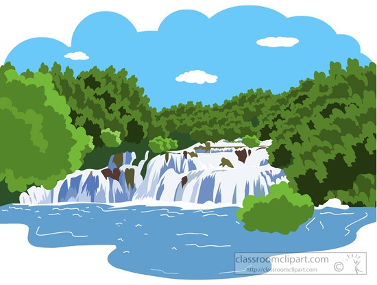 clipart mountain water