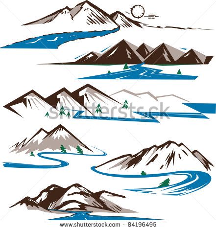 Stock images similar to. Mountain clipart water