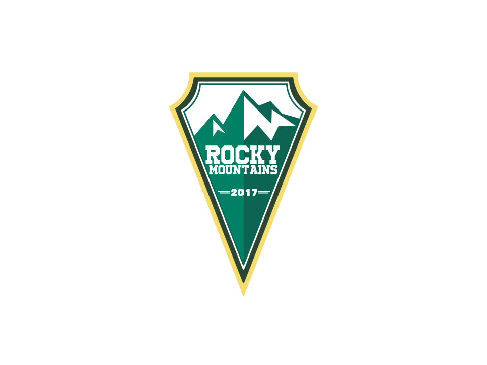 clipart mountains badge