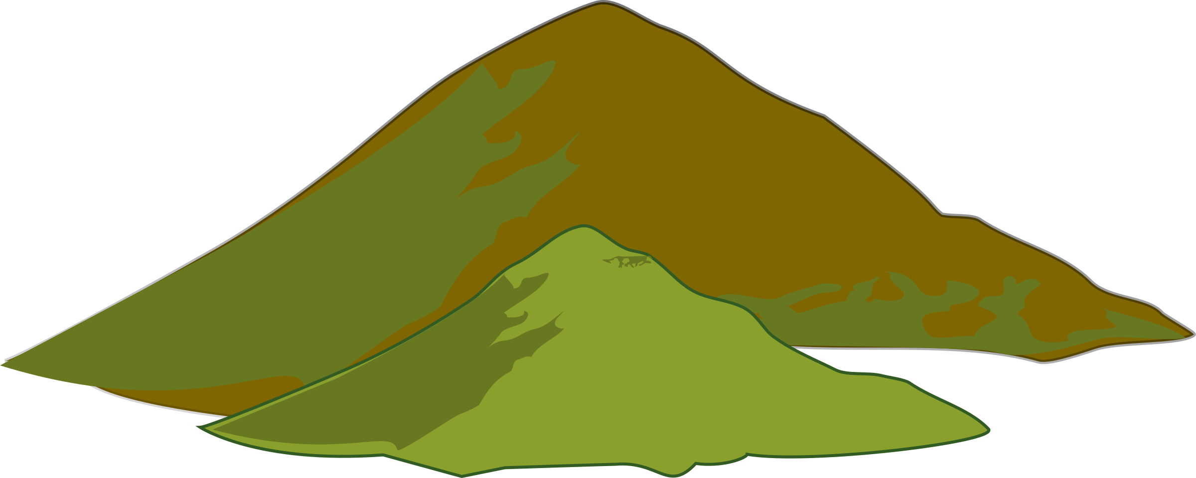 clipart mountains field