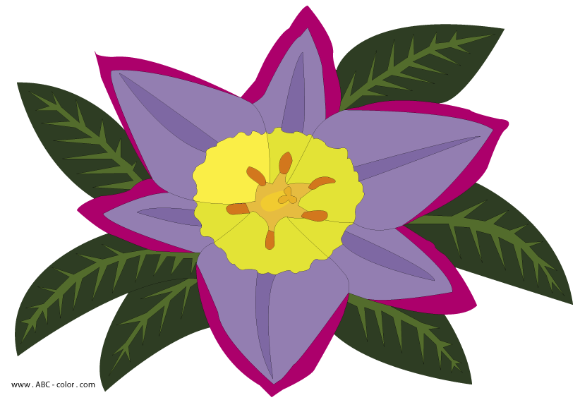 clipart mountains flower