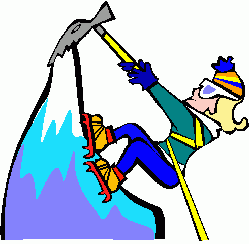 hiking clipart mountaineer