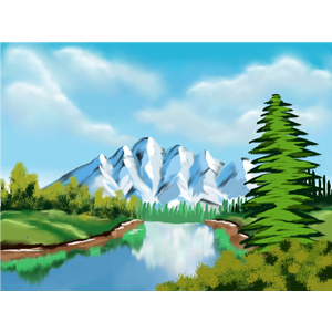 clipart mountains nature