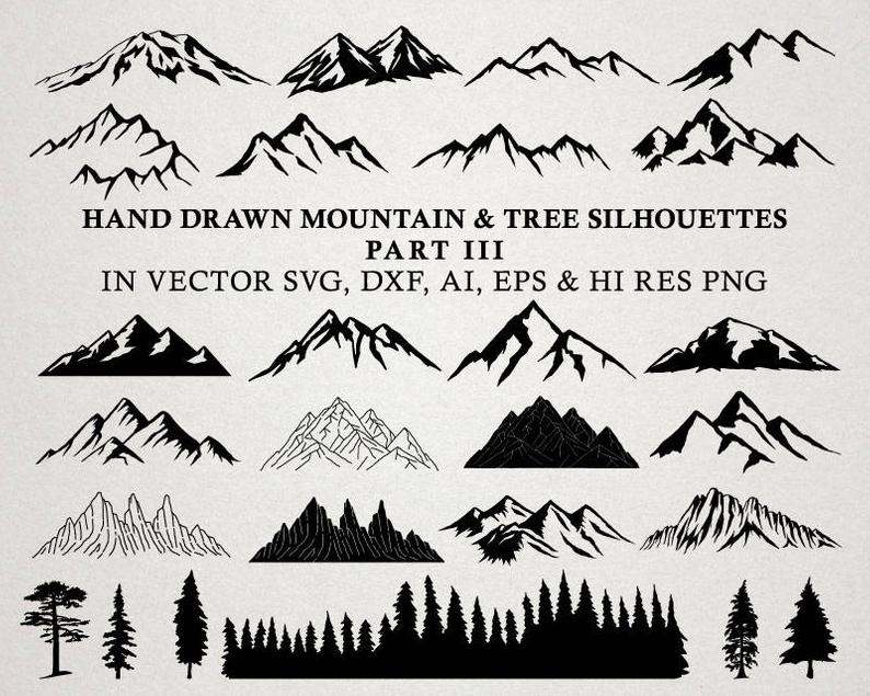 Download Clipart mountains silhouette, Clipart mountains silhouette ...