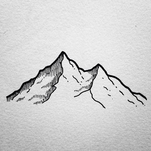 mountains clipart drawing